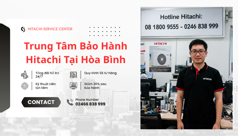 Hệ thống bảo hành Hitachi tại Hòa Bình