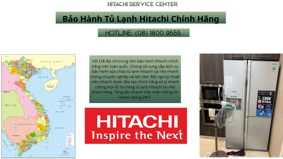 Sửa chữa tủ lạnh Hitachi chính hãng tại nhà