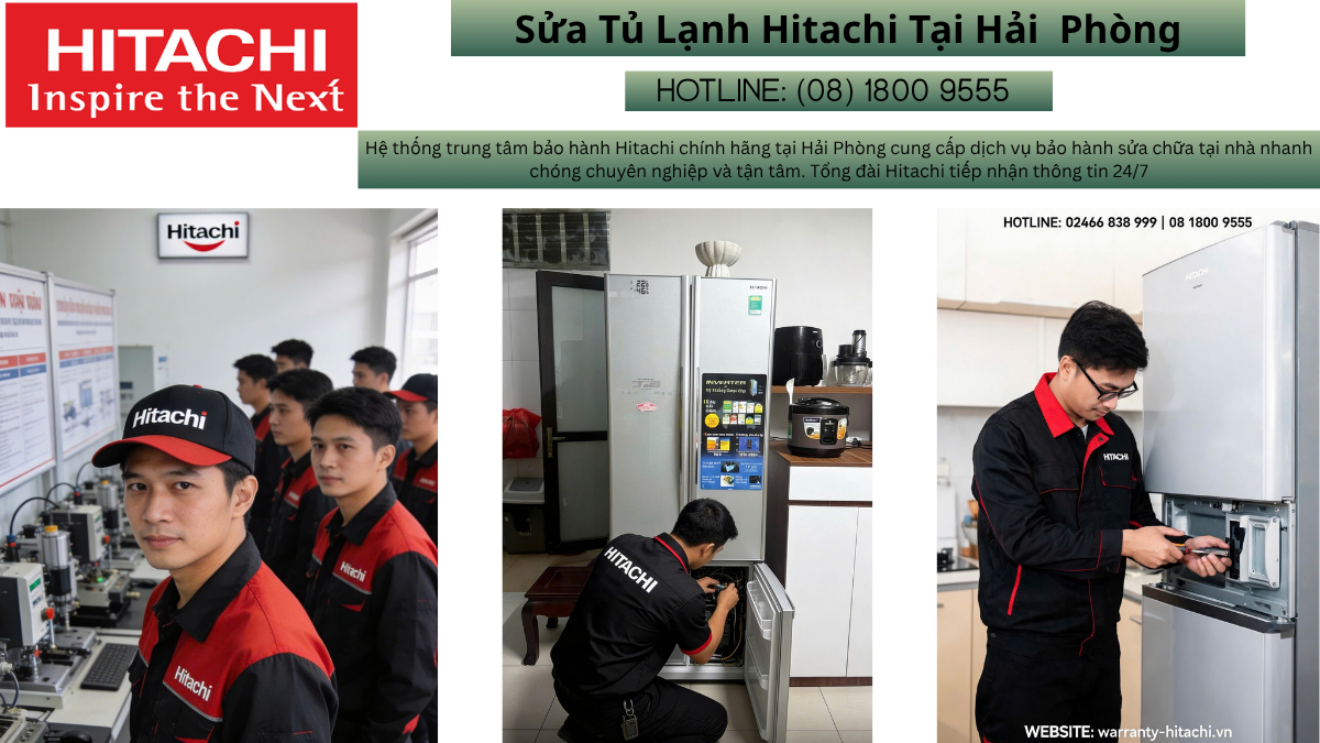 địa chỉ sửa tủ lạnh Hitachi tại Hải Phòng chính hãng