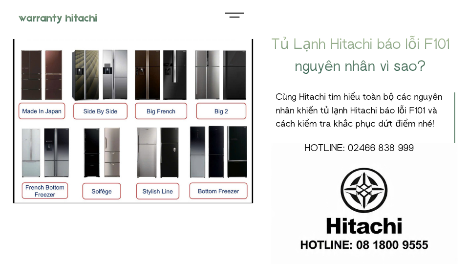 Tủ lạnh hitachi báo lỗi F101 nguyên nhân vì sao