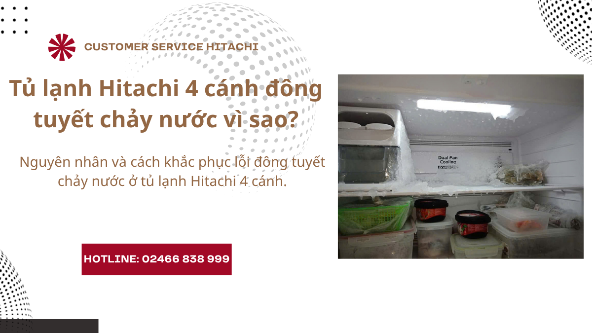Nguyên nhân khiến tủ lạnh Hitachi 4 cánh đông tuyết nhiều