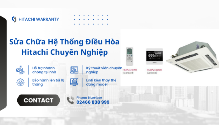 Sửa điều hòa hitachi âm trần uy tín