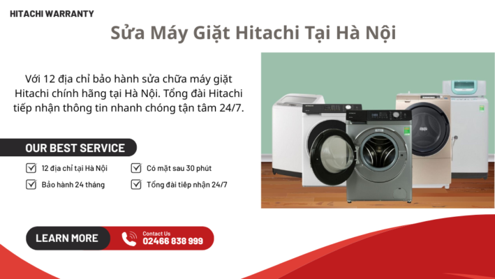Bảo hành và sửa máy giặt Hitachi ở Hà Nội