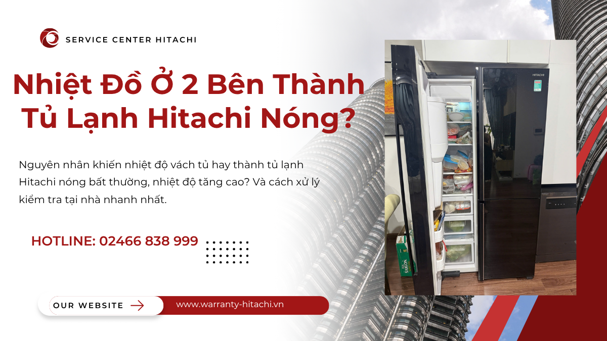 Lý do 2 bên thành tủ lạnh Hitachi nóng quá mức