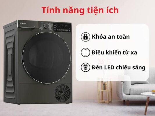Máy sấy quần áo Hitachi với công nghệ hiện đại