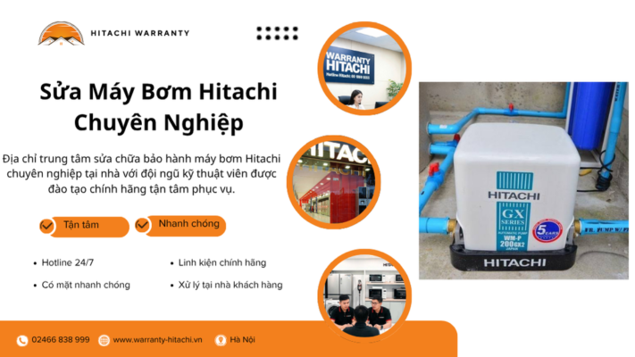 Số điện thoại bảo hành máy bơm Hitachi