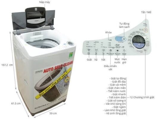 Sửa máy giặt Hitachi cửa trên tại Hà Nội