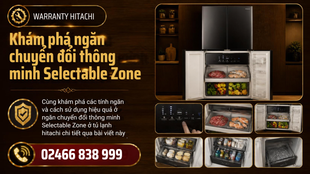 Ngăn Chuyển Đổi Đa Năng Selectable Zone Trên Tủ Lạnh Hitachi