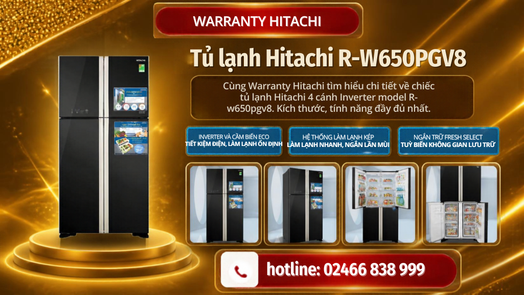 Tủ lạnh Hitachi R w650pgv8 có tốt không